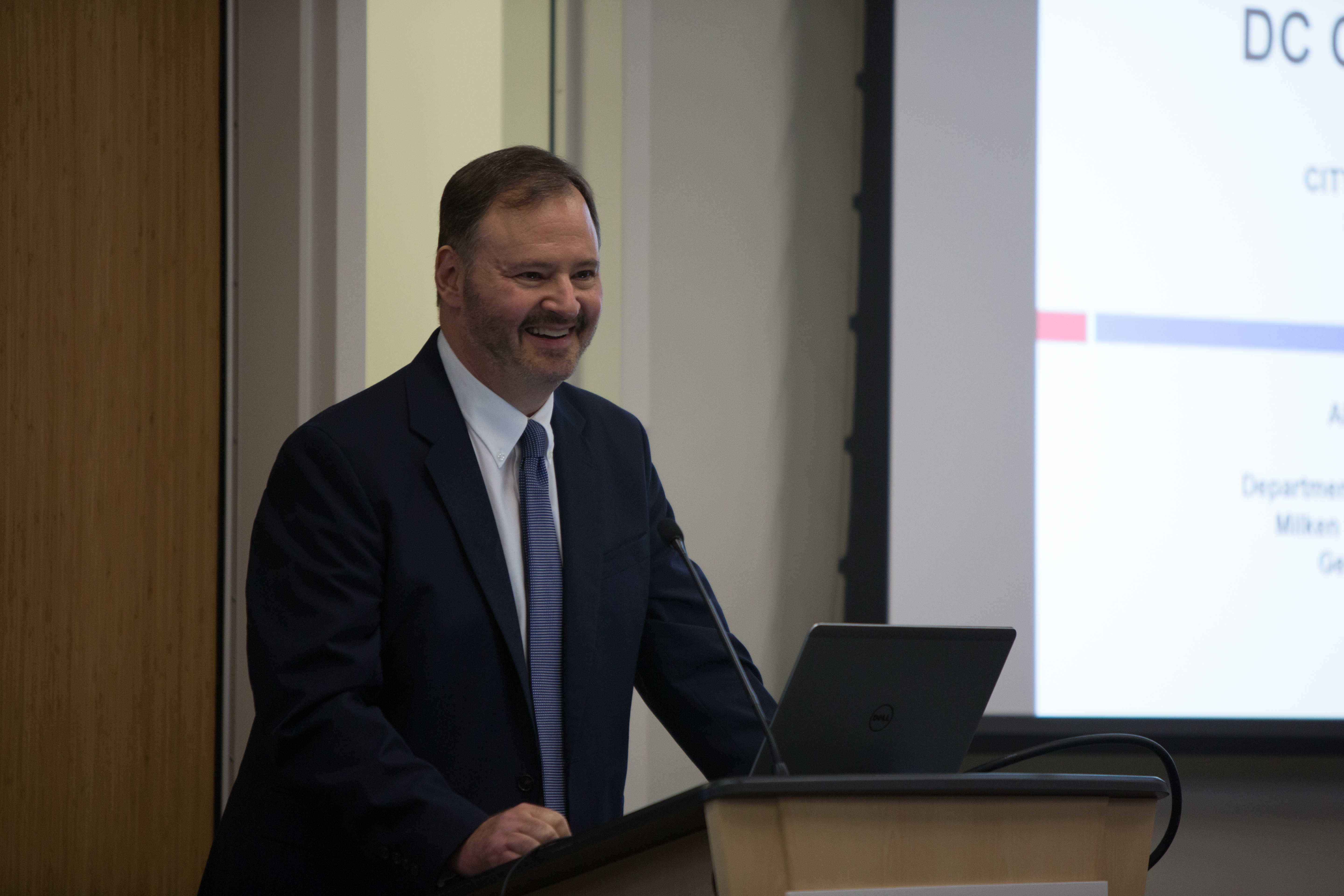 Alan Greenberg gives a presentation at the DC CFAR launch
